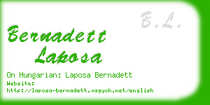 bernadett laposa business card